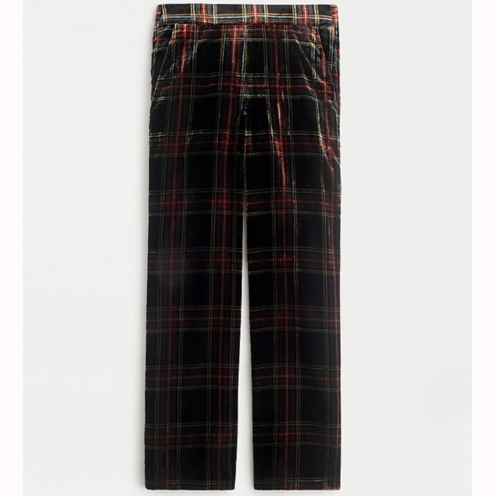 Velvet Tartan Pants